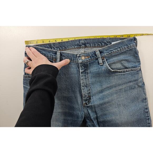Wrangler 34x29 everyday work jeans casual comfort outdoor blue relaxed western ^ - Picture 5 of 6